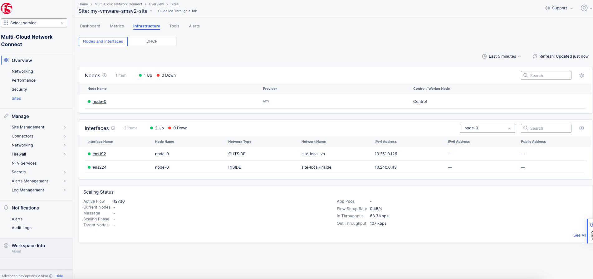 Figure: Interfaces View